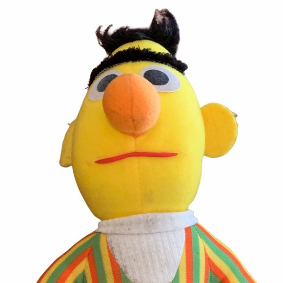 Vintage 1985 Sesame Street Bert Plush Doll 10PE - Picture 2 of 6